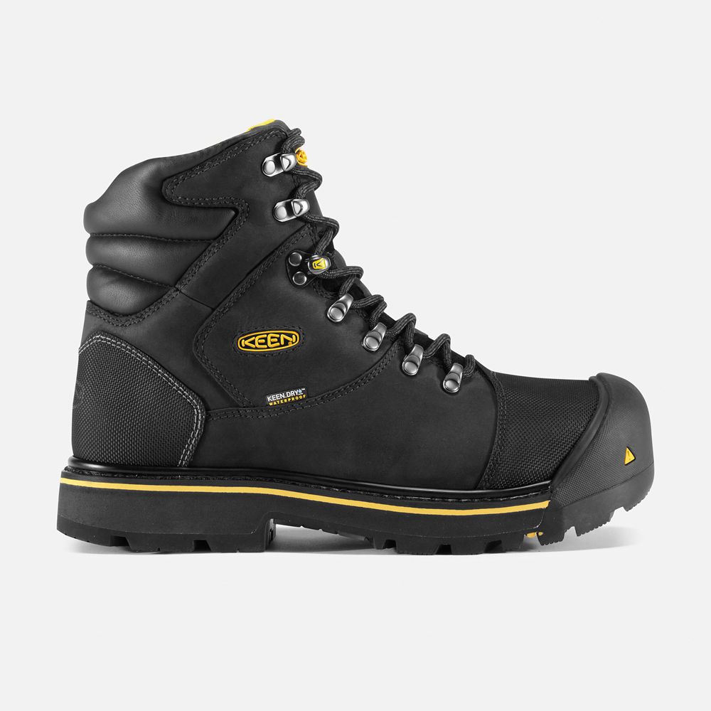 Keen Trekking Bot Erkek Siyah - Milwaukee Waterproof (Steel Toe) - Türkiye AYLJ59031